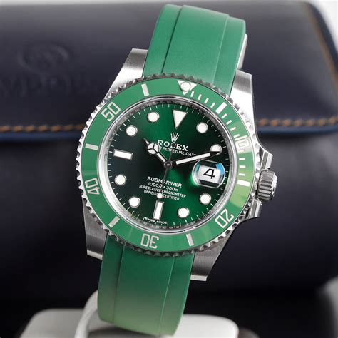 rolex hulk with rubber strap|rolex submariner hulk discontinued.